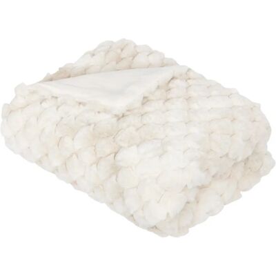 Atmosphera Beigefaux Fur Plaid - Decke Atmosphera Beigefaux Fur Plaid - Decke