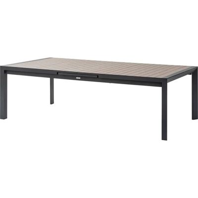 Hespéride Mesa de jardín extensible Évasion efecto madera 14 plazas Hespéride Mesa de jardín extensible Évasion efecto madera 14 plazas