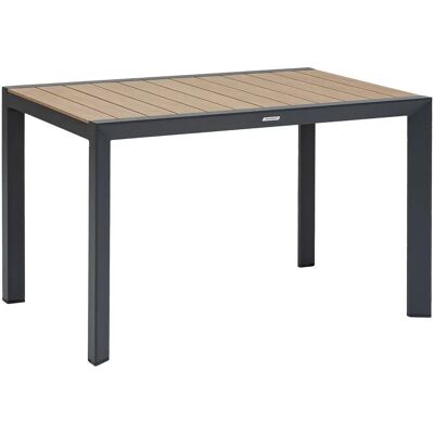 Table de jardin ÉVASION - 4 places, effet bois, aluminium - Publicité Table de jardin ÉVASION - 4 places, effet bois, aluminium - Publicité