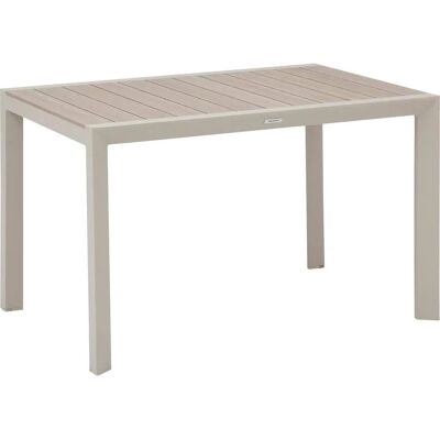 Table de jardin ÉVASION - 4 Personnes - Aluminium Effet Bois - Publicité Table de jardin ÉVASION - 4 Personnes - Aluminium Effet Bois - Publicité