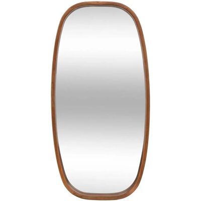 Espejo ovalado de madera natural Atmosphera - 80x40cm - Montaje en pared - Decoración elegante Espejo ovalado de madera natural Atmosphera - 80x40cm - Montaje en pared - Decoración elegante