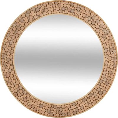 Atmosphera Eucalyptus Houten Spiegel D99cm - Spiegel Atmosphera Eucalyptus Houten Spiegel D99cm - Spiegel