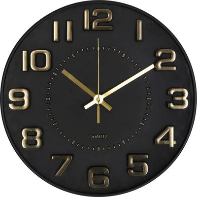Atmosphera Doris Wanduhr - Relief, 30cm, Schwarz Atmosphera Doris Wanduhr - Relief, 30cm, Schwarz