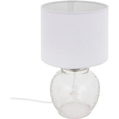 Lampe de table en verre blanc Atmosphera - Teva - Décoration moderne - Publicité Lampe de table en verre blanc Atmosphera - Teva - Décoration moderne - Publicité