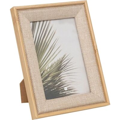 Atmosphera Beigefarbener Stoffrahmen - 10x15 cm - Fotolijst Atmosphera Beigefarbener Stoffrahmen - 10x15 cm - Fotolijst