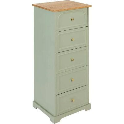 Atmosphera Mohea cómoda verde celadón 5 cajones - Cómoda Atmosphera Mohea cómoda verde celadón 5 cajones - Cómoda