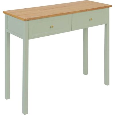 Console Mohea 2 tiroirs Atmosphera - Vert - 100cm Type - Publicité Console Mohea 2 tiroirs Atmosphera - Vert - 100cm Type - Publicité