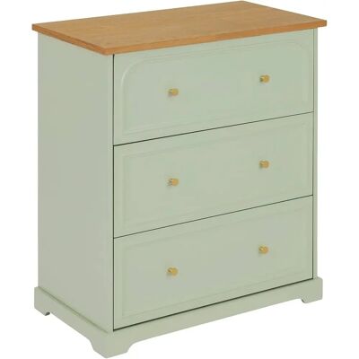 Commode Atmosphera Vert Céladon 3 Tiroirs - Publicité Commode Atmosphera Vert Céladon 3 Tiroirs - Publicité