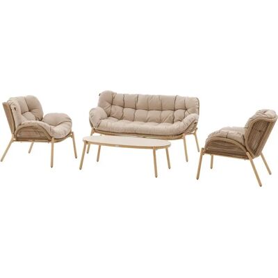 Hespéride Gartenmöbelset - 5 Plätze - Beige/Topo/Terre d'ombre Hespéride Gartenmöbelset - 5 Plätze - Beige/Topo/Terre d'ombre