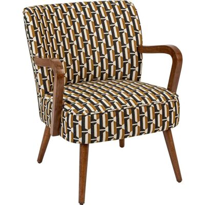 Fauteuil Atmosphera - Vintage Années 60, Pieds en Bois, Assise Coussée - Publicité Fauteuil Atmosphera - Vintage Années 60, Pieds en Bois, Assise Coussée - Publicité