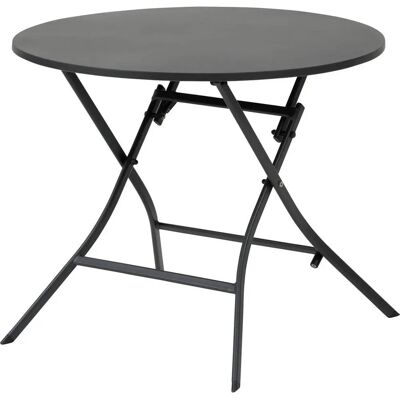 Table de jardin pliante ronde GREENSBORO - 4 places - Publicité Table de jardin pliante ronde GREENSBORO - 4 places - Publicité