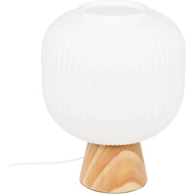 Lampe à Poser Travis en Verre Blanc - Type de Produit - Publicité Lampe à Poser Travis en Verre Blanc - Type de Produit - Publicité