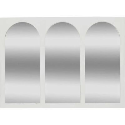 Lustro MDF Sohane białe - 91x66cm - Dekoracyjne, Romantyczne Lustro MDF Sohane białe - 91x66cm - Dekoracyjne, Romantyczne