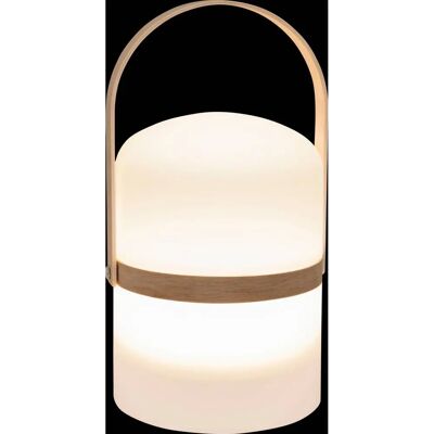 Lámpara de exterior LED Kiara de Atmosphera - Recargable USB, 3 niveles, Blanco Lámpara de exterior LED Kiara de Atmosphera - Recargable USB, 3 niveles, Blanco