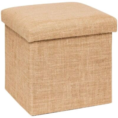 Mix'n'modul 5FIVE Pouf de rangement en jute - Publicité Mix'n'modul 5FIVE Pouf de rangement en jute - Publicité
