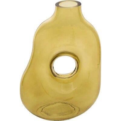 Vase donut Kaki Atmosphera - Décoration vintage en verre - Publicité Vase donut Kaki Atmosphera - Décoration vintage en verre - Publicité