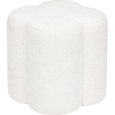 Pouf Vintage Blanc Lavon d'Atmosphera - Pouf - Publicité Pouf Vintage Blanc Lavon d'Atmosphera - Pouf - Publicité