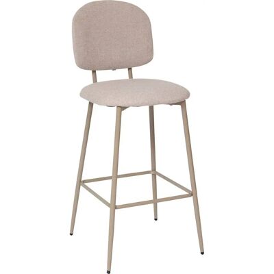 Taburete de bar Beige Atmosphera - Estructura de acero, Espuma, 43x52.5x108.5cm Taburete de bar Beige Atmosphera - Estructura de acero, Espuma, 43x52.5x108.5cm