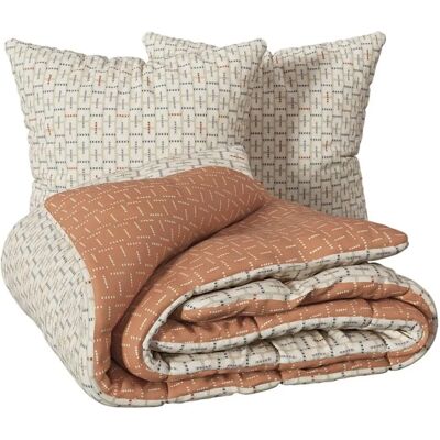 Ensemble de lit Atmosphera - Posei Imprimé 240x220 - Beige - Publicité Ensemble de lit Atmosphera - Posei Imprimé 240x220 - Beige - Publicité