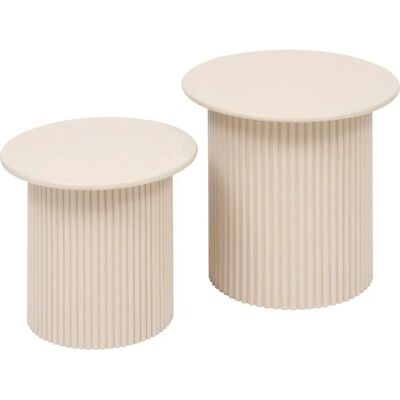 Atmosphera Beistelltische - Beige - 40x40x38cm Atmosphera Beistelltische - Beige - 40x40x38cm