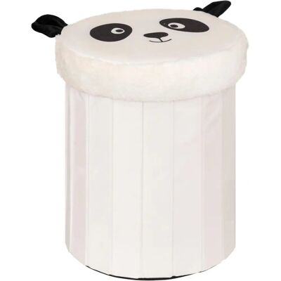 Atmosphera Andy Noir-Blanc Pouf-coffre pliant léopard - Pouf-coffre - Publicité Atmosphera Andy Noir-Blanc Pouf-coffre pliant léopard - Pouf-coffre - Publicité