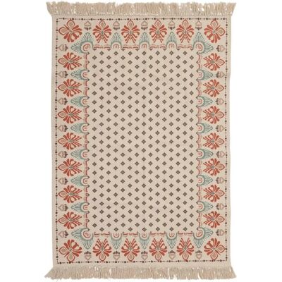 Tapis Ikat Atmosphera en Coton - Rectangulaire, Beige, 120x170 cm - Publicité Tapis Ikat Atmosphera en Coton - Rectangulaire, Beige, 120x170 cm - Publicité