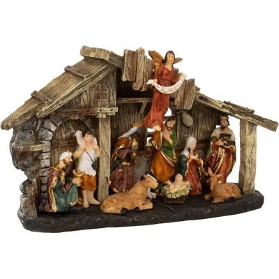 Fééric Lights and Christmas Crèche - Résine, Multicolore, 31.5cm - Publicité Fééric Lights and Christmas Crèche - Résine, Multicolore, 31.5cm - Publicité