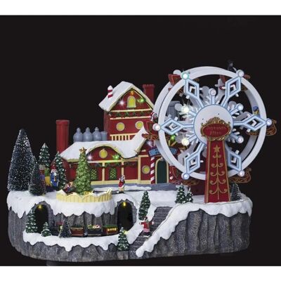 Village de Noël Feeric Animé 51 LED - Décoration de Noël - Publicité Village de Noël Feeric Animé 51 LED - Décoration de Noël - Publicité