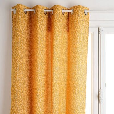 Rideau Jacquard Chenille Moutarde Atmosphera - 140x260 cm - Publicité Rideau Jacquard Chenille Moutarde Atmosphera - 140x260 cm - Publicité