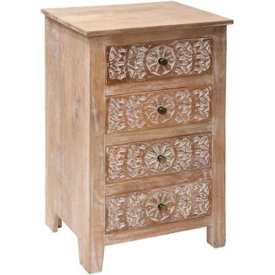 Atmosphera Chiffonier en bois de manguier 4 tiroirs - Meuble de rangement - Publicité Atmosphera Chiffonier en bois de manguier 4 tiroirs - Meuble de rangement - Publicité