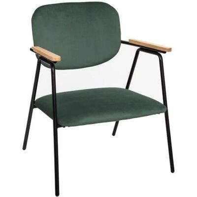 Fauteuil Velours Atmosphera Dyer - Vert - Design Contemporain - Publicité Fauteuil Velours Atmosphera Dyer - Vert - Design Contemporain - Publicité