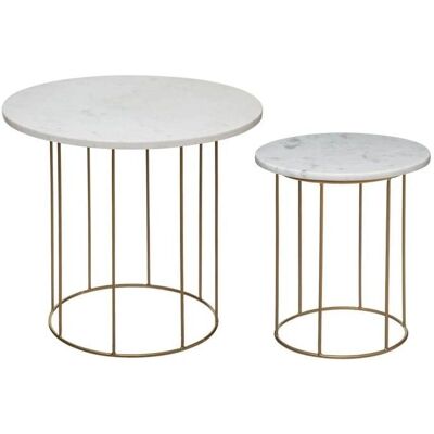Set di 2 Tavolini in Marmo Atmosphera - Moderni & Chic Set di 2 Tavolini in Marmo Atmosphera - Moderni & Chic