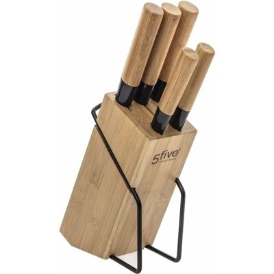 Set di Coltelli in Bambù 5five - Accessorio Cucina Set di Coltelli in Bambù 5five - Accessorio Cucina