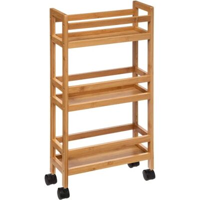 Five Bambus Trolley - 3 Ablagen - 74,5x36x15 cm - Heimgebrauch Five Bambus Trolley - 3 Ablagen - 74,5x36x15 cm - Heimgebrauch