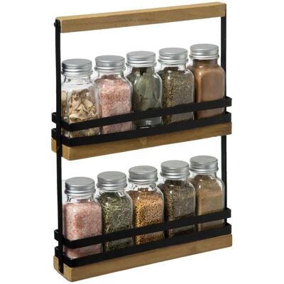 5five Gewürzregal - Blackwood, 10 Gläser, Moderne Küche 5five Gewürzregal - Blackwood, 10 Gläser, Moderne Küche