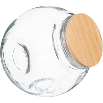 5FIVE Bonbonglas mit Holzdeckel - Glas, 1,5L 5FIVE Bonbonglas mit Holzdeckel - Glas, 1,5L