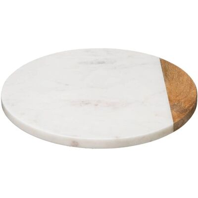 Marocstore.nl Marmor & Holz Dreh-Tablett - Ø 30,5cm Marocstore.nl Marmor & Holz Dreh-Tablett - Ø 30,5cm