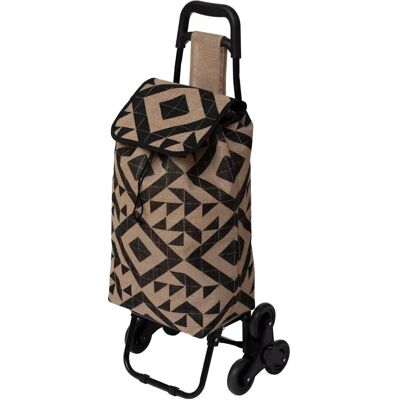 5FIVE Simply Smart 6-Rad Jutawagen - Beige/Schwarz - Einkaufswagen 5FIVE Simply Smart 6-Rad Jutawagen - Beige/Schwarz - Einkaufswagen