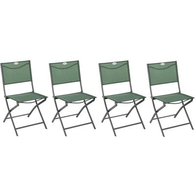 Hespéride - Set di 4 Sedie da Giardino Pieghevoli - Verde Oliva - Sedie da Giardino Hespéride - Set di 4 Sedie da Giardino Pieghevoli - Verde Oliva - Sedie da Giardino