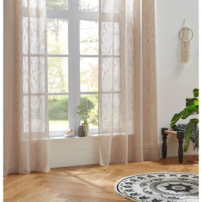 Rideau Beige Atmosphera - 140x240cm - Polyester OEKO-TEX - Publicité Rideau Beige Atmosphera - 140x240cm - Polyester OEKO-TEX - Publicité