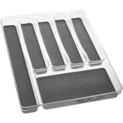 Northix Besteckkasten mit 6 Fächern - Grau - Besteckorganizer Northix Besteckkasten mit 6 Fächern - Grau - Besteckorganizer