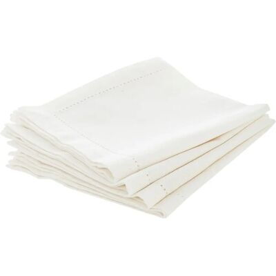Atmosphera 146341Z Weiße Baumwollserviette - Elegante Tischtischdeko Atmosphera 146341Z Weiße Baumwollserviette - Elegante Tischtischdeko