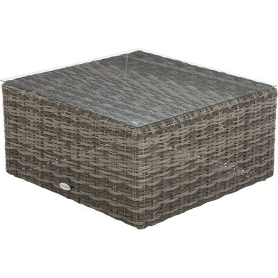 Tavolino da giardino Mooréa 72x72cm Hespéride - Alluminio resistente, Vetro temperato Tavolino da giardino Mooréa 72x72cm Hespéride - Alluminio resistente, Vetro temperato