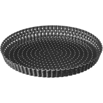 5FIVE - Stampo in metallo per crostate, quiche, 28cm - Fondo rimovibile - Grigio 5FIVE - Stampo in metallo per crostate, quiche, 28cm - Fondo rimovibile - Grigio
