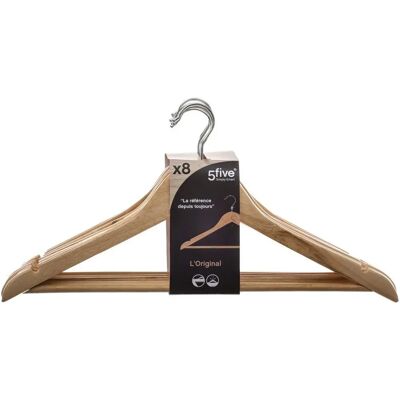 5five Holzkleiderbügel 45x23cm - Naturbraun - Kleideraufbewahrung 5five Holzkleiderbügel 45x23cm - Naturbraun - Kleideraufbewahrung