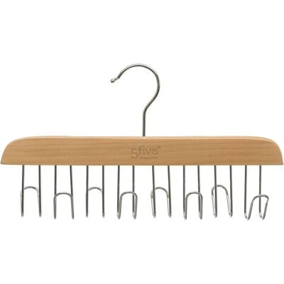 Appendiabiti in Legno FIVE - Naturale - Compatto - Leggero - Resistente - Organizzatore Abbigliamento Appendiabiti in Legno FIVE - Naturale - Compatto - Leggero - Resistente - Organizzatore Abbigliamento