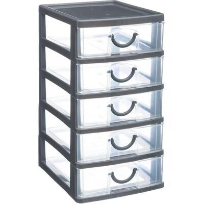 Tour de stockage en plastique gris Five Simply Smart - Tour de stockage - Publicité Tour de stockage en plastique gris Five Simply Smart - Tour de stockage - Publicité