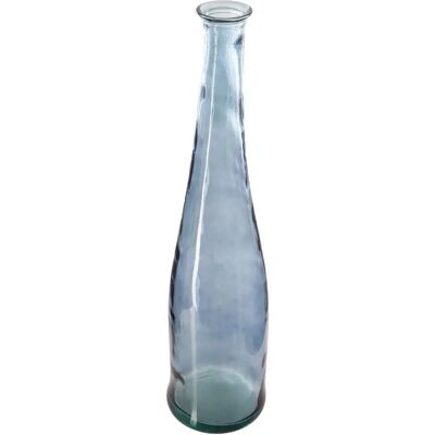 Vaso Lungo in Vetro Riciclato Blu di Atmosphera - Decorazione Floreale Vaso Lungo in Vetro Riciclato Blu di Atmosphera - Decorazione Floreale
