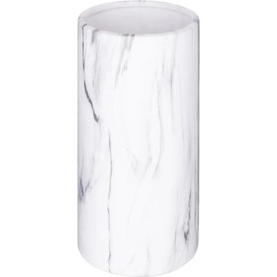 Vase blanche en marbre Atmosphera - Décoration cylindrique pour fleurs - Publicité Vase blanche en marbre Atmosphera - Décoration cylindrique pour fleurs - Publicité