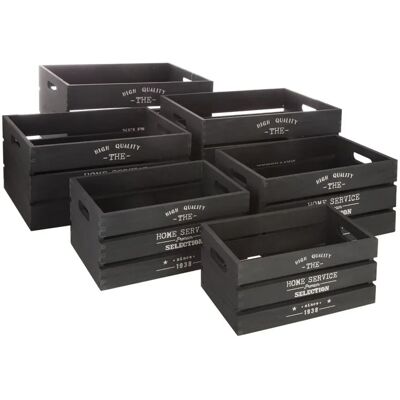 Cajas de almacenamiento Atmosphera - 140495, Madera, Gris, versátil, de alta calidad - Caja de almacenamiento Cajas de almacenamiento Atmosphera - 140495, Madera, Gris, versátil, de alta calidad - Caja de almacenamiento